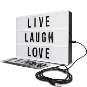 Cinema light box with letters - MISSING CORD